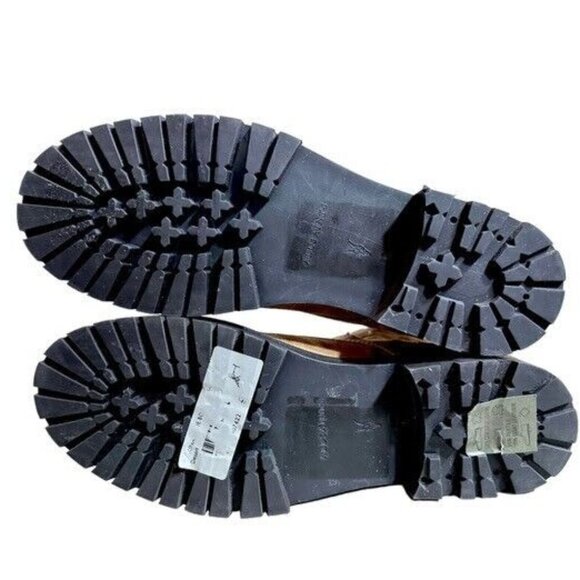 ALLSAINTS Paulina Suede Buckle Moto Combat Boot $349 US 9 EU39 Desert Tan - Picture 7 of 11